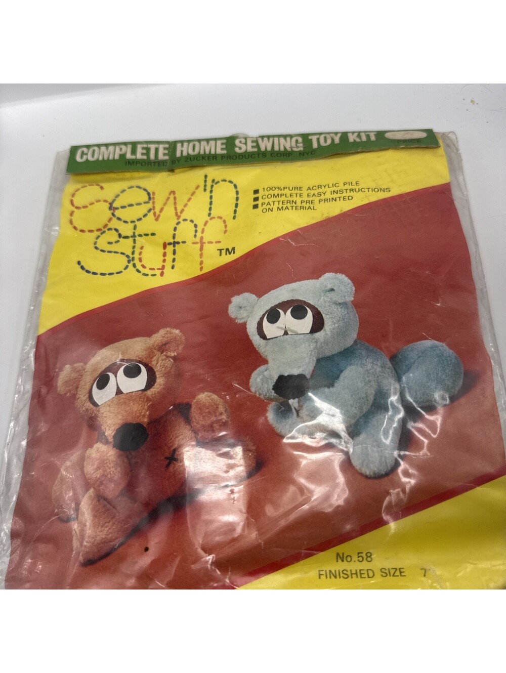Sew N Stuff Squirrel No 58 Sewing Toy Craft Kit Made In Japan Vintage
